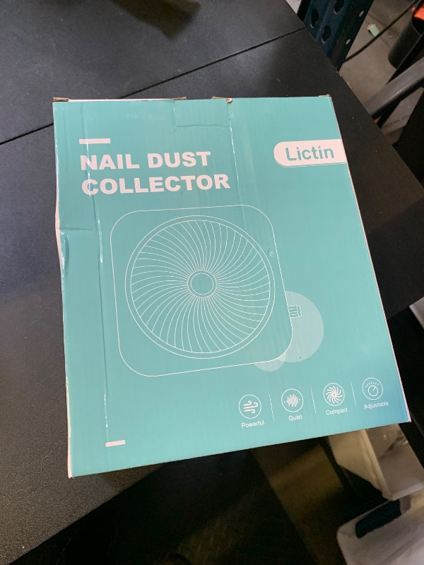 Photo 1 of Lictin Nail Dust Collector with Reusable Filter, Adjustable Nail Vacuum Dust Collector Extractor Electric Dust Suction Machine for Acrylic Gel Nail Polishing White