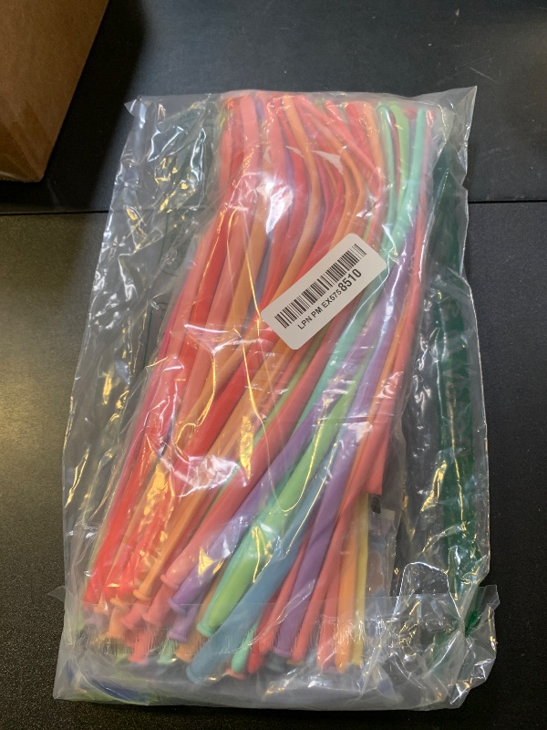 Photo 1 of 100Pcs Pastel Long Balloons forTying Balloon Arch, Assorted 260q Balloons Thickening Skinny Latex Twisting for Animals Shape modeling.