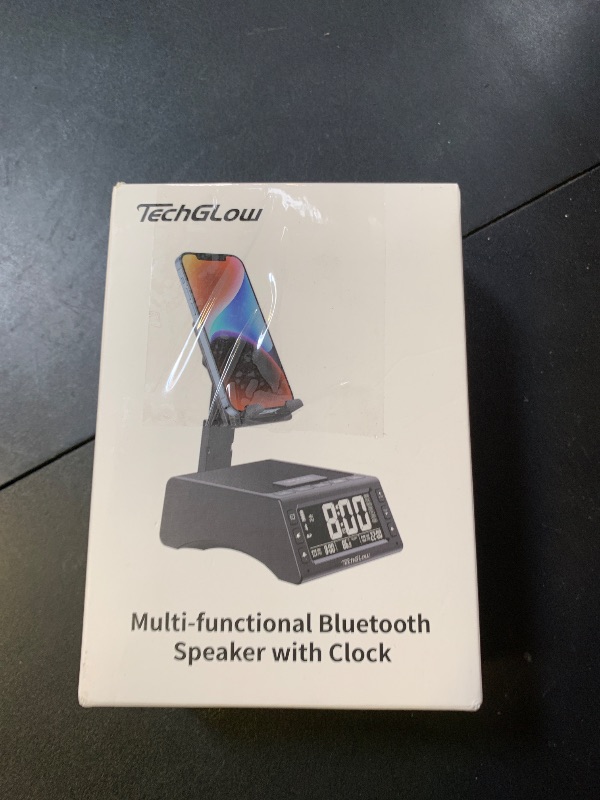 Photo 1 of TechGlow Foldable Cellphone Stand with Wireless Bluetooth Speaker Birthday Gifts for Men Women Mother Father Cool Tech Gadgets- Pink
