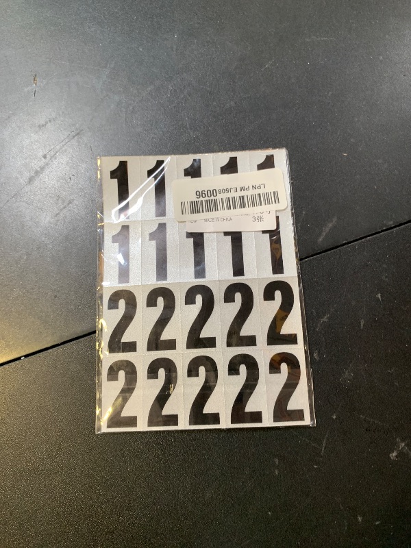 Photo 1 of 1.5 inch Self Adhesive Numbers for Mailbox, House Numbers, Reflective Mailbox Number, Trash Cans Number, for Outside, 60 PCS (Black/White)