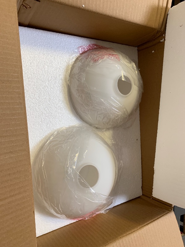 Photo 1 of Fixture Replacement Globe Shade with 1.65 Inch Fitter, 8 Inch Diameter, E26 Base 1-5/8 In Fitter, Glass Lampshade Cover for Pendant Wall Sconce Chandelier
