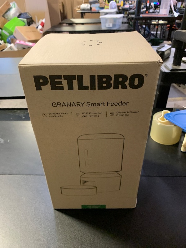 Photo 1 of PETLIBRO Automatic Cat Feeder, 5G WiFi Automatic Dog Feeder with Freshness Preservation, 5L Timed Cat Feeder with Low Food Sensor, Up to 10 Meals Per Day, Granary Pet Feeder for Cats, Black