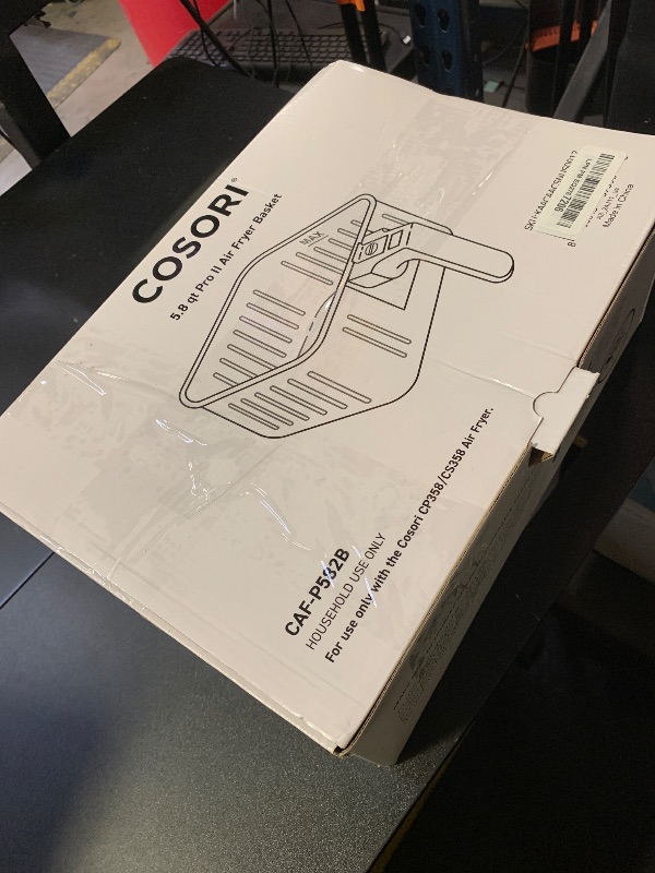 Photo 1 of COSORI Air Fryer Accessories, Replacement 5.8QT Original Basket For COSORI CP358-AF, CS358-AF Air Fryers, Non-Stick, Dishwasher-Safe, CAF-P582B
