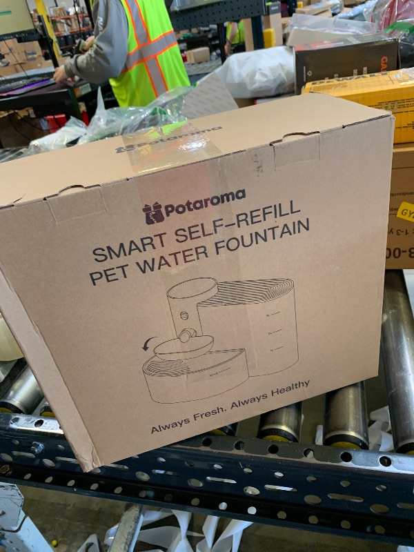 Photo 1 of Potaroma Smart Wireless Pet Water Fountain, No Filter, 3.5L Large Capacity, Rechargeable Automatic Water Dispenser for Cats and Small Dogs, Wastewater Separation Always Fresh Water