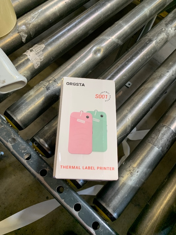 Photo 1 of ORGSTA S001 Label Maker Machine with Tape, Portable Bluetooth Label Maker for Home and Office Organization, Thermal Label Printer Mini Sticker Maker with Multiple Templates, Pink