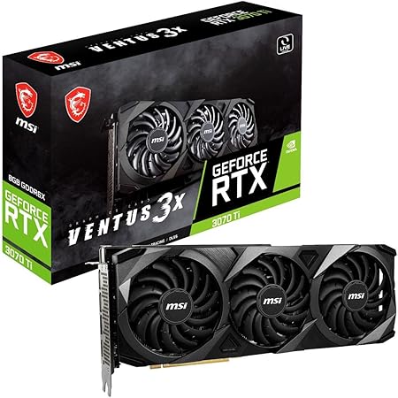 Photo 1 of MSI Gaming GeForce RTX 3070 Ti 8GB GDRR6X Ventus 3X - Computer Graphics Card 256-Bit HDMI/DP Nvlink, Tri-Frozr 2 Ampere Architecture OC, NVIDIA GPU Video Card (Renewed)
