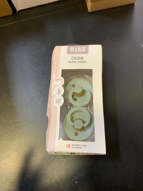 Photo 1 of BIBS Pacifiers Colour Collection | Natural Rubber Baby Pacifier | Set of 2 BPA-Free Soothers | Made in Denmark | 18+ Months (Pack of 2) | Sage