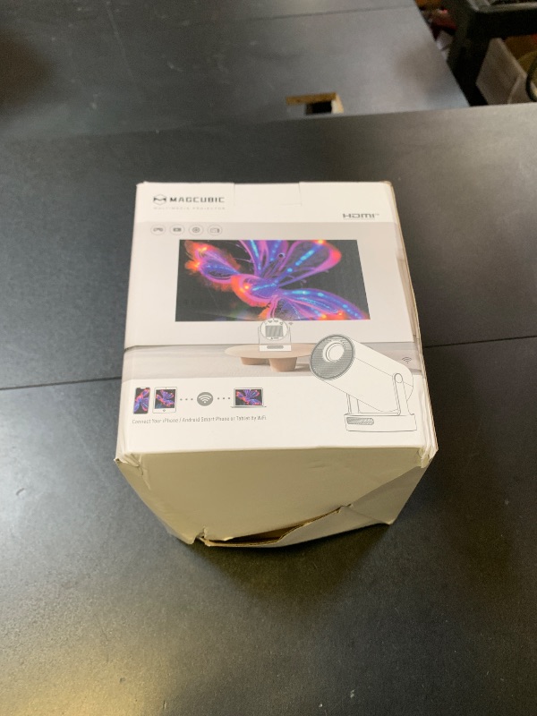 Photo 1 of ?Electric Focus?Magcubic Mini Projector 4K Support, Portable Projector with WiFi 6 and Bluetooth 5.4, Smart Proyector, 5W Soundbase Speaker, 180° Rotation for Home Theater HY300 Ultra