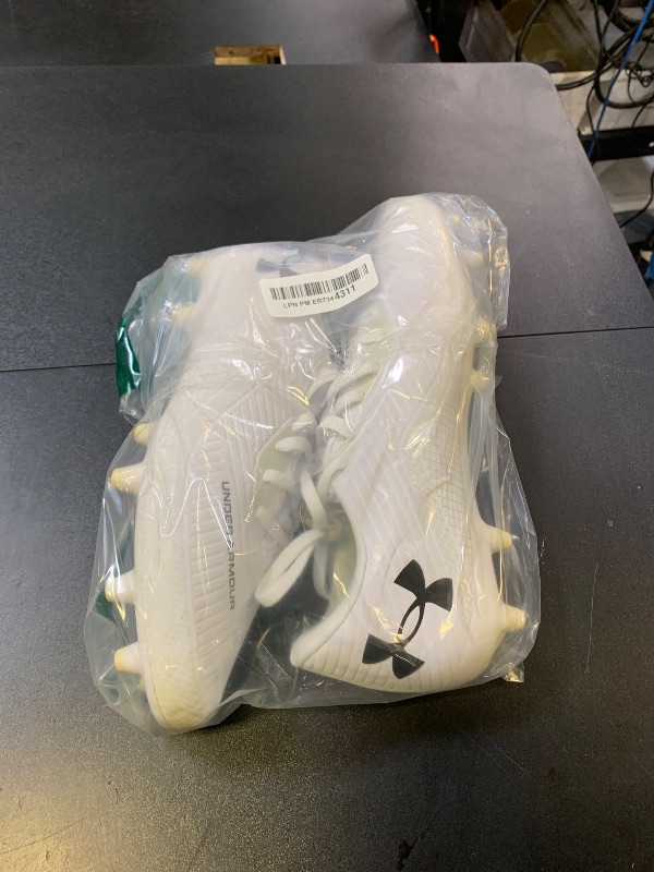 Photo 1 of Under Armour Unisex Shadow Select 2 Soccer Cleats, (100) White/White Clay/Black, 8.5, US