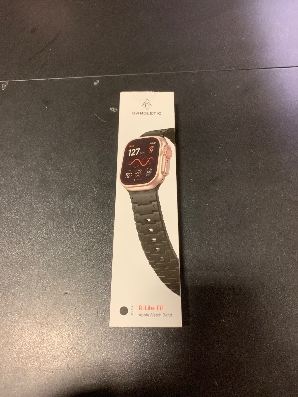 Photo 1 of Bandletic Magnetic Watchband Compatible with Apple Watch Ultra Band - Rugged Silicone Sport Replacement Strap for iWatch Ultra Bands 49mm Series 11 10 46mm 9/8/7 45mm SE3/6/5/4 44mm 3/2/1 42mm, Black