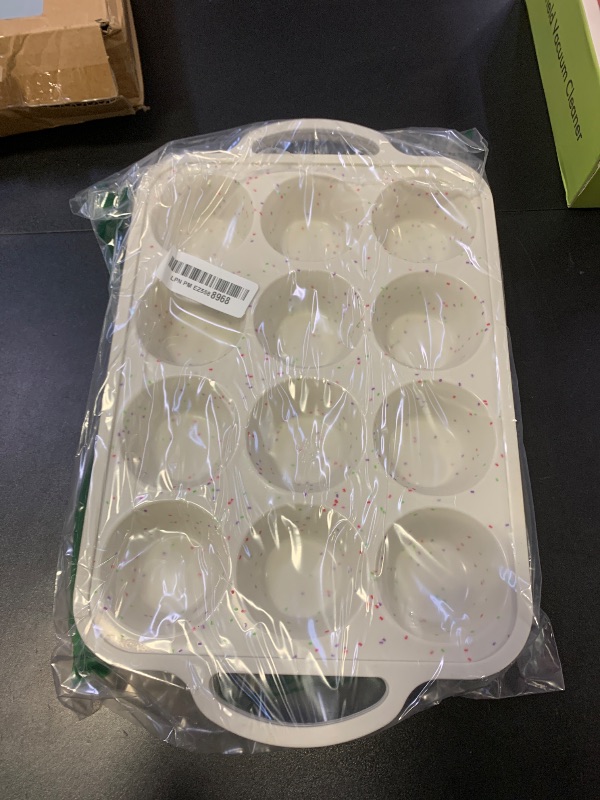 Photo 1 of 2Pack Silicone Muffin Pan for Baking with Metal Reinforced Frame, 12 Cup Regular Size Cupcake Pan, BPA Free Silicone Muffin Tray, Cupcake Baking Pan Molds for Oven Dishwasher Safe