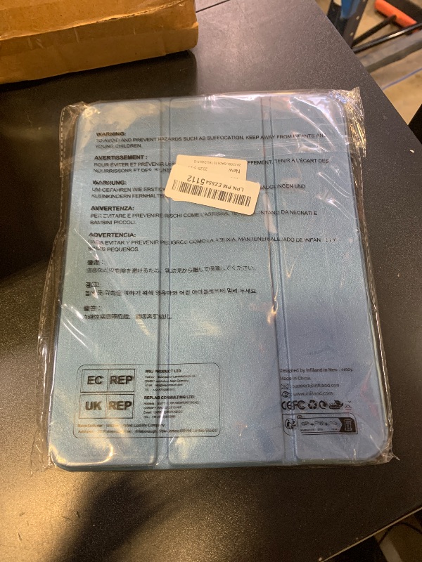Photo 1 of INFILAND Compatible with iPad (A16) 11th Generation 11 Inch 2025 Case, iPad 10th Generation Case 2022 10.9 Inch 2022, Crystal Clear with Slot for Pencil & Charging Adapter, Cerulean Blue