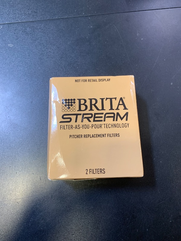 Photo 1 of Brita Stream Pitcher Water Filter for Pitchers and Dispensers, BPA-Free, Replaces 1,800 Plastic Water Bottles a Year, Lasts Two Months or 40 Gallons, Includes 2 Filters
