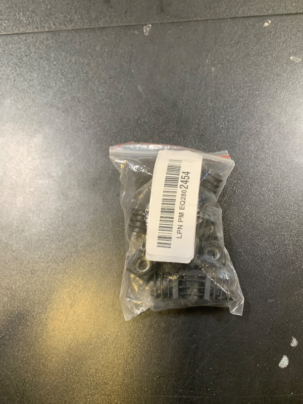 Photo 1 of UXCELL 16 Pcs M6 Threaded Inserts for 0.59" Square Tubes, Black Plastic Plug Caster Inserts for Chair End Caps and Furniture Legs