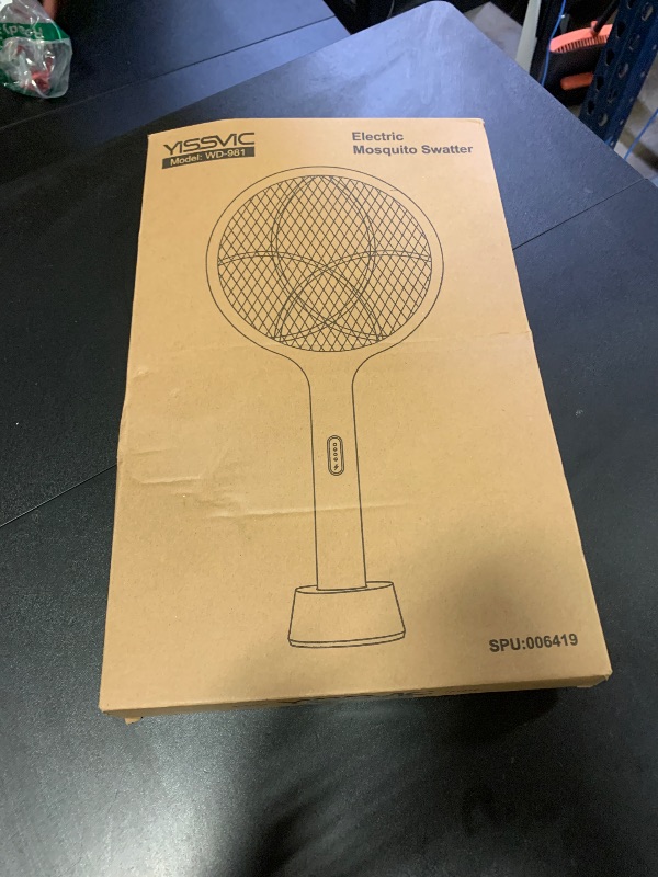 Photo 1 of YISSVIC Electric Fly Swatter Bug Zapper Racket Dual Modes Mosquito Killer with Purple Mosquito Light Rechargeable for Indoor Home Office Backyard Patio Camping