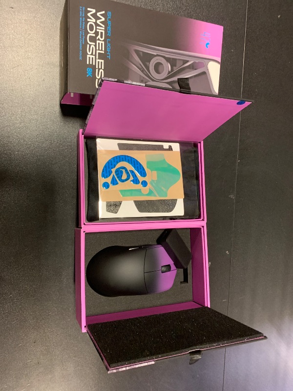 Photo 1 of Lamzu Maya X Wireless Gaming Mouse, Ultra Lightweight 47g, Optical Switch, Maximum 30000 DPI, Symmetrical, MCU Nordic 52840, Dust-Proof Encoder, PAW3950 Sensor(Larger Maya) (Purple)