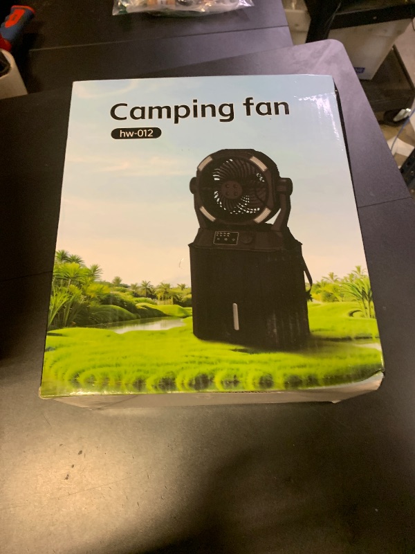 Photo 1 of ElectricWise Portable Misting Fan,4 LED Lights&Stepless Speed Control & 4 Outlet Cooling Spray with 6L Bucket,Timer Function,Portable Handle,20000mAh Camping Fan for Patios/Fishing/Travel/Office Desk