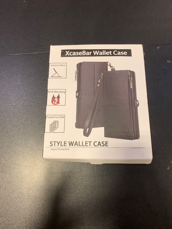 Photo 1 of XcaseBar for iPhone 12/12 Pro 6.1" Wallet case with Zipper Credit Card Holder?RFID Blocking?, Flip Folio Book PU Leather Phone case Shockproof Cover Women Men for Apple 12 case Blue Green
