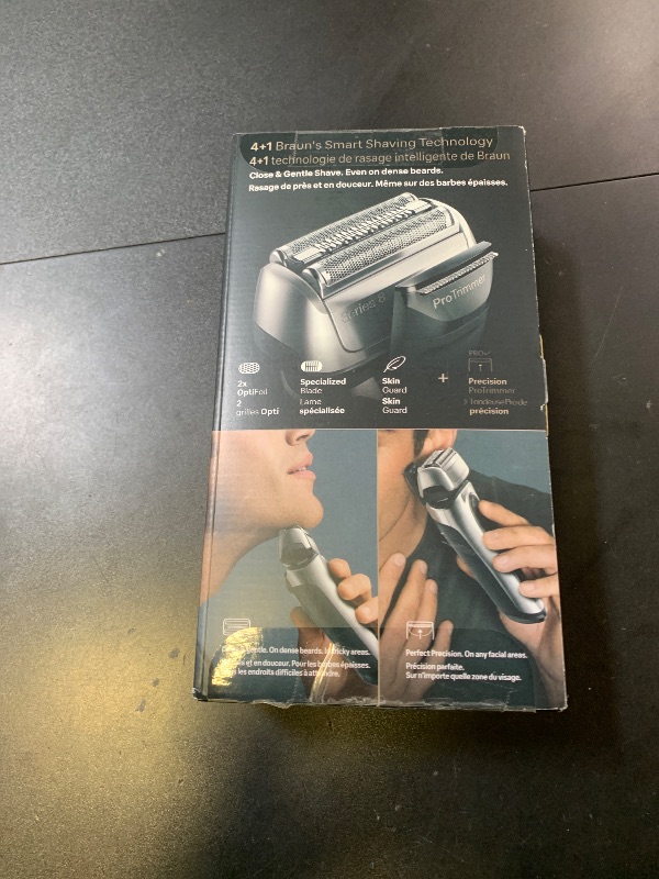 Photo 1 of Braun Series 8 Electric Razor for Men, with 4+1 Shaving Elements & Precision Long Hair Trimmer, Close & Gentle Even on Dense Beards, Wet & Dry Electric Razor with 60min Runtime, 8517s Galvano Silver