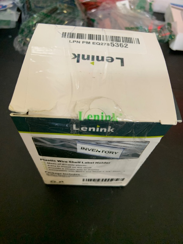 Photo 1 of Lenink 30Pcs Wire Shelf Label Holders,Plastic Wire Rack Label Holder,Compatible with Metro 1-1/4in Shelves,Label Area 3in Lx1.25in H (Label Paper Insert Included)