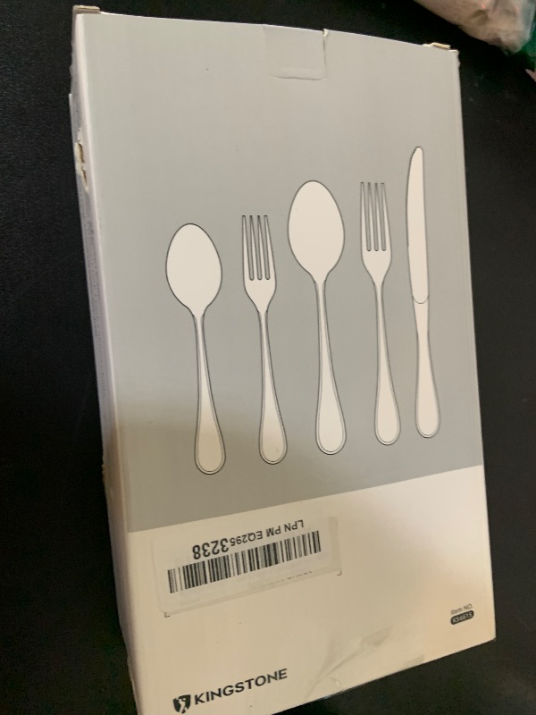 Photo 1 of KINGSTONE 40 Piece Teardrop Silverware Set for 8, 18/10 Stainless Steel Flatware Set, Modern Design Cutlery Set for Home/Hotel/Wedding,Mirror Polished and Dishwasher Safe
