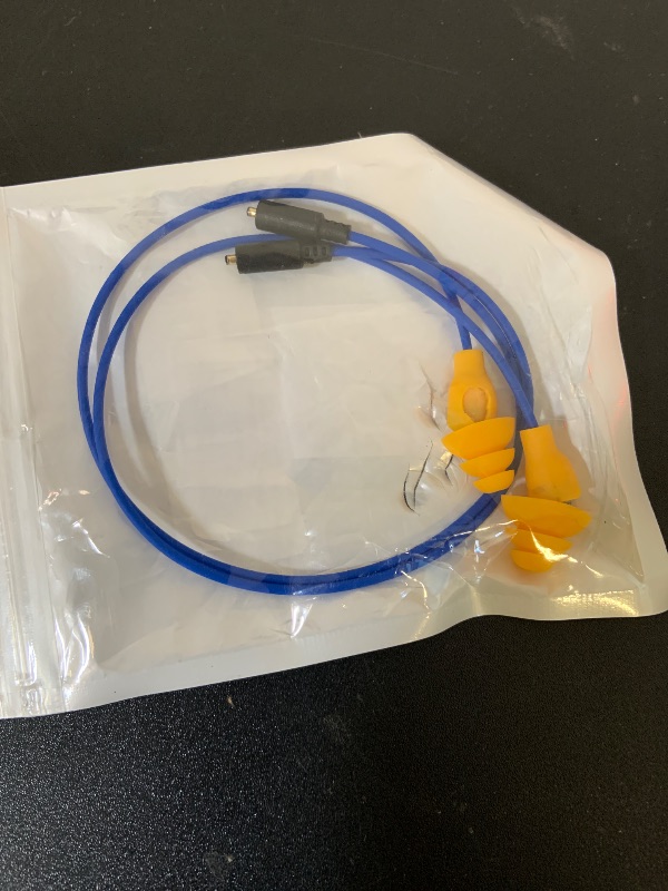 Photo 1 of MIPEACE 2pcs Replacement Work Earbuds Cables for Model#MI04N Wireless Neckband Replaceable Earbuds (Blue & Yellow