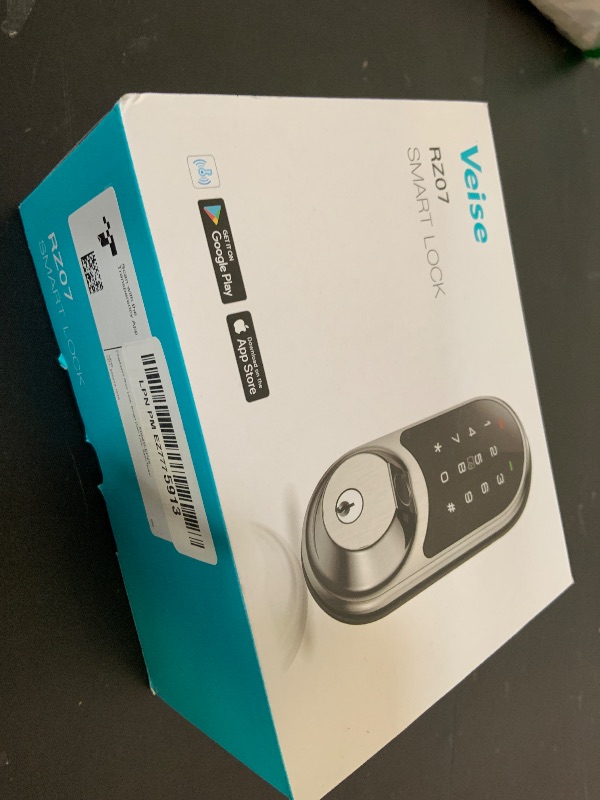 Photo 1 of Veise RZ07 Smart Lock, Fingerprint Door Lock, 7-in-1 Keyless Entry with App Control, Electronic Touchscreen Keypad Deadbolt, Biometric Smart Locks for Front Door, Satin Nickel