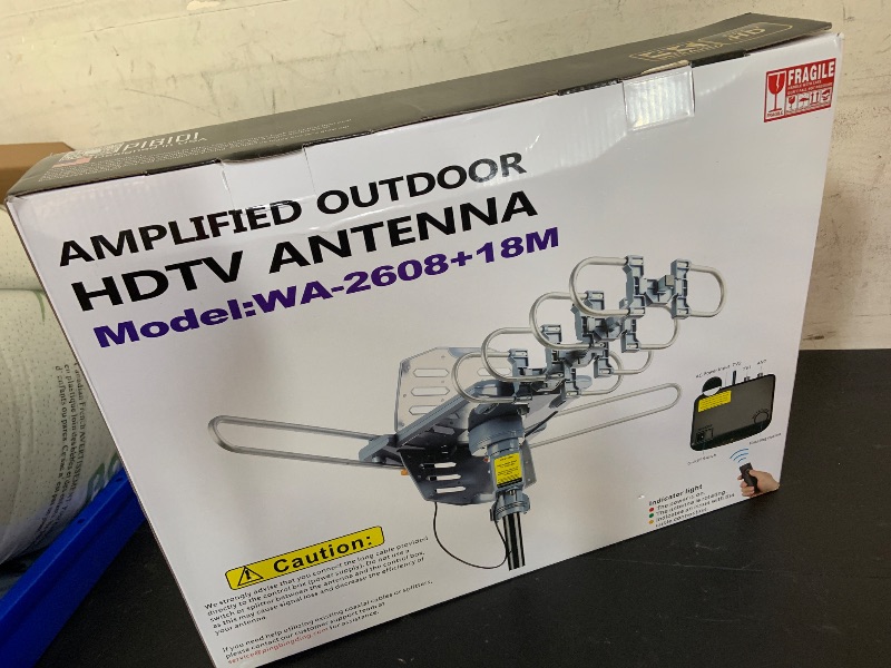 Photo 1 of PBD Outdoor Digital Amplified HDTV Antenna, 150 Mile Motorized 360 Degree Rotation, Wireless Remote Control, 59FT RG6 Coax Cable, Coaxial Grounding Block, UHF VHF 1080P 4K, Support 2 TVs