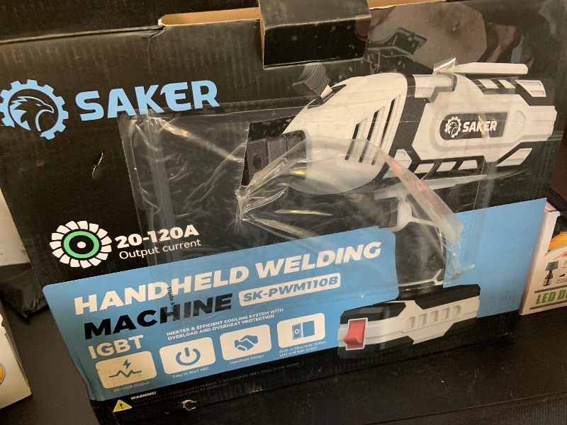 Photo 1 of Saker Portable Welding Machine, 110V Arc Stick Welder with IGBT Inverter 5 Variable Current Settings, Fits for 3/32" Wire Rods (Grey) - Electrodes Not Included 