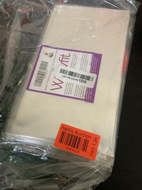 Photo 1 of Wowfit Cello Bags,10 CT 24x30 inches Clear Cellophane Bags Perfect for Gift Baskets, Presents, Weddings, Bridal/Baby Showers and More (Flat, No Gusset, Ribbon Not included)