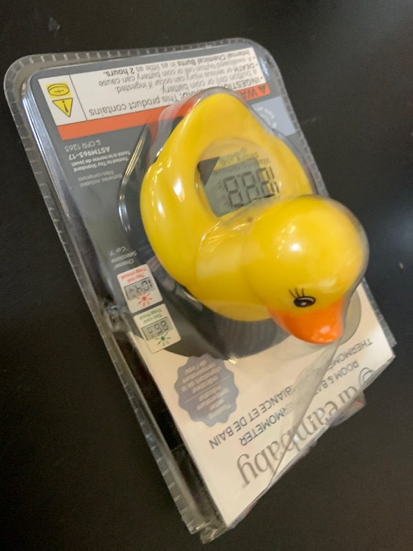 Photo 1 of Dreambaby Duck Baby Bath Thermometer – Instant Results, Digital Water & Room Temp Reader – Fun Floating Toy for Newborns