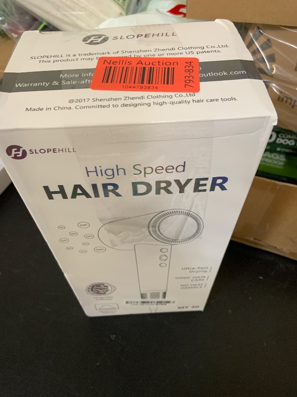 Photo 1 of slopehill Hair Dryer - 110,000 RPM High-Velocity Fast Drying + Low Noise + Lightweight + Intelligent Temperature Control Hair Care for Home, Salon and Travel (Dark Black)