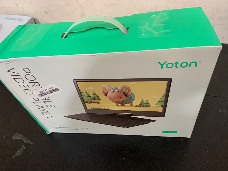 Photo 1 of YOTON 16.9" Portable DVD Player, 4-6 Hours Rechargeable Built-in Battery, 14.1" HD Swivel Screen, Dual Stereo Speakers, USB/SD/AV/Audio/Gamepad Support -White [Not Support Blu-Ray]