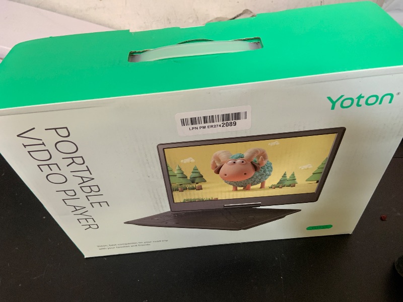 Photo 1 of YOTON 16.9" Portable DVD Player, 4-6 Hours Rechargeable Built-in Battery, 14.1" HD Swivel Screen, Dual Stereo Speakers, USB/SD/AV/Audio/Gamepad Support -White [Not Support Blu-Ray]