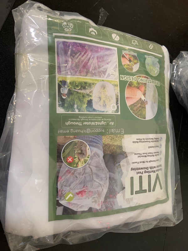 Photo 1 of Fruit Tree Netting for Cicadas - with 4Pcs 5Ftx5Ft Zipper&Drawstring Protection for Your Fruit Trees Garden Bird Netting Covers for Blueberry Bush Tomato Bug Plant Protection Cherry Apple Tree