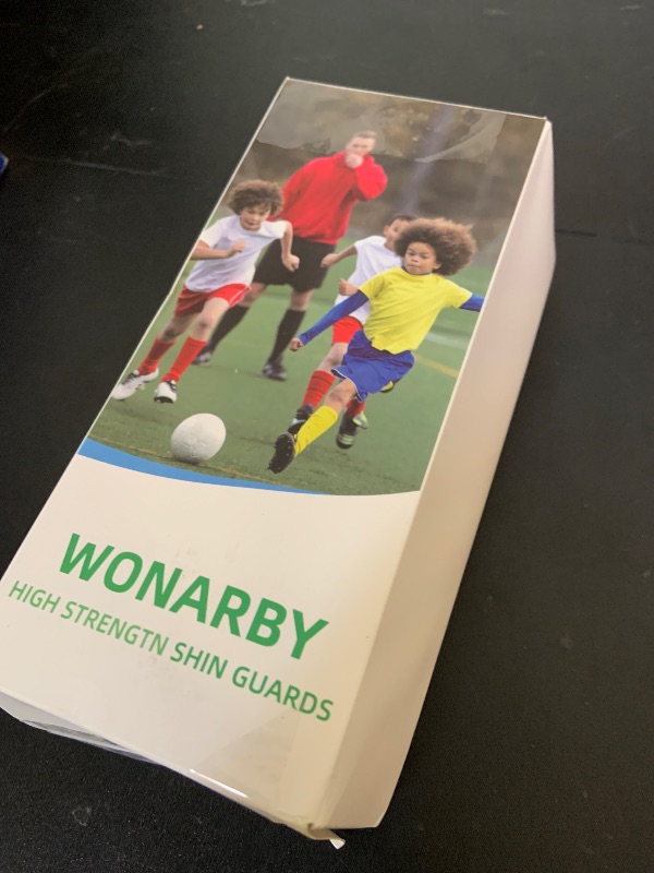 Photo 1 of Shin Guards Soccer Youth Kids - Shin Guard for Toddler Boys Girls Teenagers 2-18 Years Old with Ankle Sleeves Protection - Football Shin Pads Equipment with Adjustable Strap - White,S