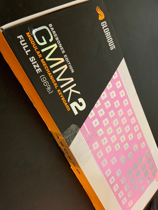Photo 1 of Glorious Gaming GMMK 2 Full Size (96%) Barebones (Frame Only) - Mechanical Gaming Keyboard Frame, Full Size (96%), Aluminium, Customisable, Per Key RGB, American QWERTY Layout - Pink