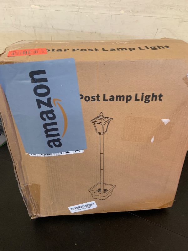 Photo 1 of ITEM IS MISSING PARTS, UNSURE WHAT PARTS ARE MISSING --------------------------------------------Suponar 72" Solar Lamp Post Light, Solar Pole Light Outdoor Waterproof, Solar Light Post Outside for Porch Yard Driveway Garden Patio Decor, Warm White