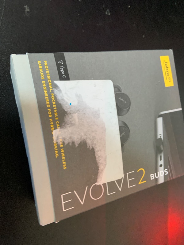 Photo 1 of Jabra Evolve2 True Wireless in-Ear Bluetooth Earbuds with Active Noise Cancellation (ANC) and 4-mic MultiSensor Voice Technology - Microsoft Teams Certified, Works with All Other Meeting apps - Black