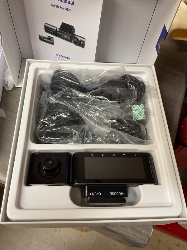 Photo 1 of AZDOME M550 Pro 5G WiFi 3 Channel Dash Cam Built-in GPS, 4K Dual Dash Camera Front and Rear with 64GB Card, 2.5K+1080P+1080P Triple Car Camera, 3.19" IPS Screen, IR Night Vision, 24H Parking Mode