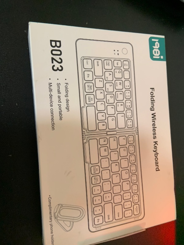 Photo 1 of Mini Foldable Bluetooth Keyboard - Portable Wireless Full Size Keyboard (Sync Up to 3 Devices), Ultra-Slim Aluminum Travel Folding Keyboards for iPhone iPad Mac Android Windows iOS (Pink)