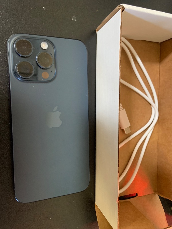 Photo 1 of Apple iPhone 15 Pro Max, 512GB, Blue Titanium - Unlocked (Renewed)