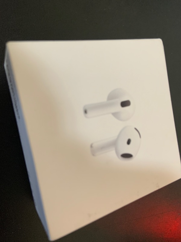 Photo 1 of Apple AirPods 4 Wireless Earbuds, Bluetooth Headphones, Personalized Spatial Audio, Sweat and Water Resistant, USB-C Charging Case, H2 Chip, Up to 30 Hours of Battery Life, Effortless Setup for iPhone 

