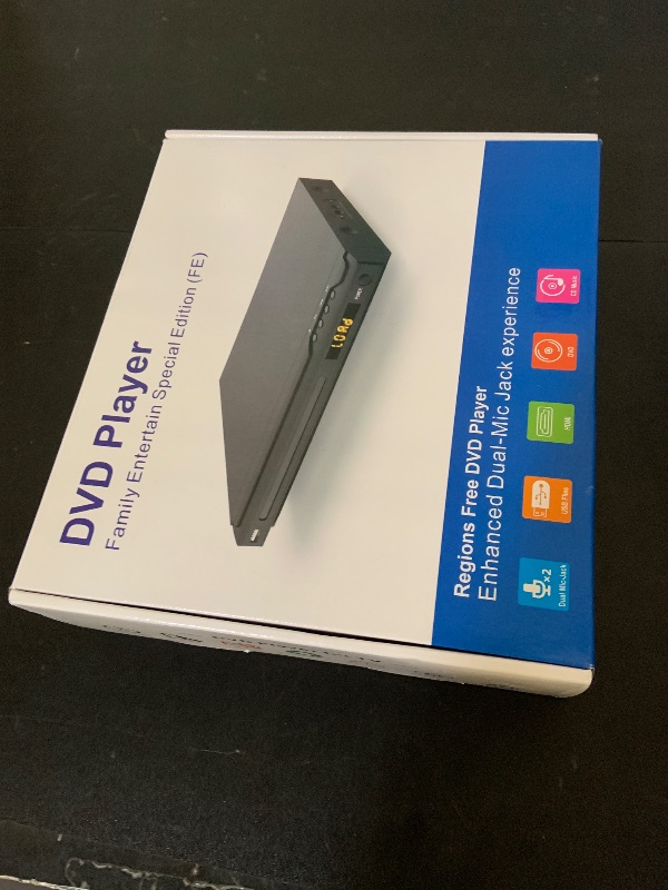 Photo 1 of HDMI DVD Players for TV, All Region Free DVD Player with HDMI&RCA Cable, Remote Control, Dual Microphone Ports, USB Input, Support NTSC/PAL System