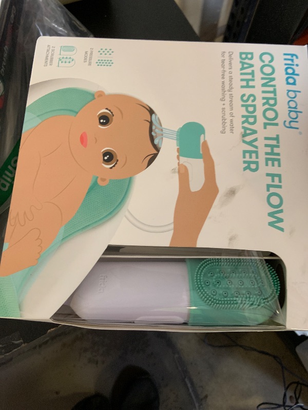 Photo 1 of Frida Baby Control The Flow Bathtub Sprayer Attachment for Baby Bathtub, Shower Head with Scalp Massager, Control Waterflow with 2 Pressure Modes