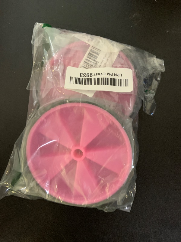Photo 1 of Pink Bicycle Training Wheels for Kids - 1 Pair Cycling Support Wheels, Low Noise Rubber Bike Assist Wheel Stabilisers