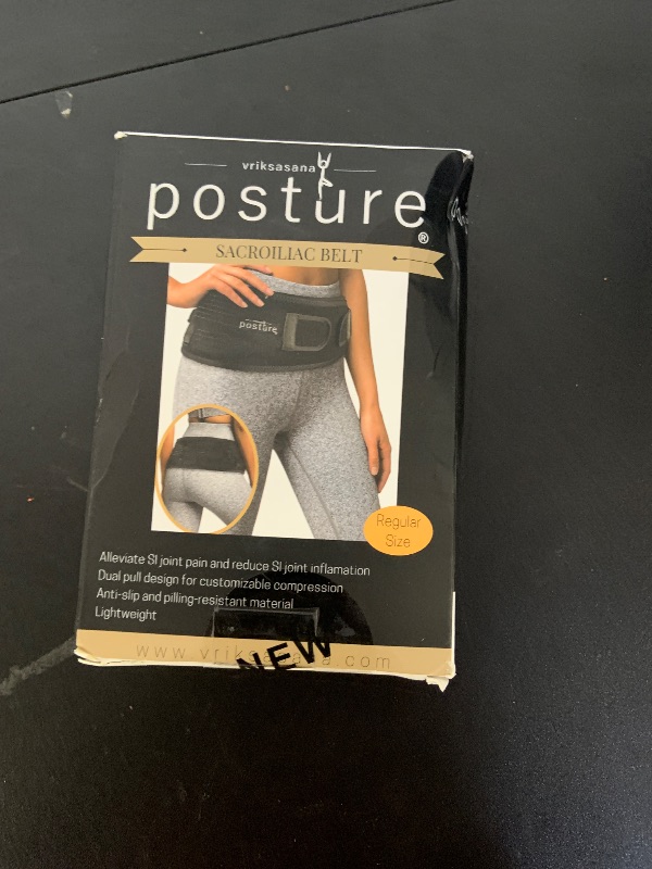 Photo 1 of Vriksasana Posture Sacroiliac Hip Belt for Women and Men That Alleviates Sciatic, Pelvic, Lower Back, Leg and Sacral Nerve Pain Caused by Si Joint Dysfunction| Trochanter Brace (Regular, Black)