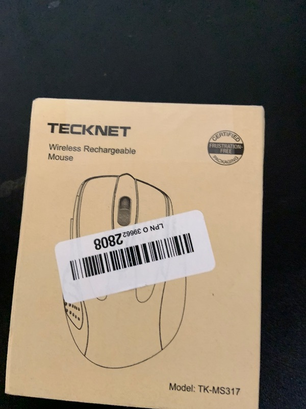 Photo 1 of TECKNET Wireless Mouse (BT5.0/3.0 & 2.4G) Rechargeable 4800 DPI Silent USB A & Bluetooth Mouse 6 Buttons, Wide Compatibility - Red
