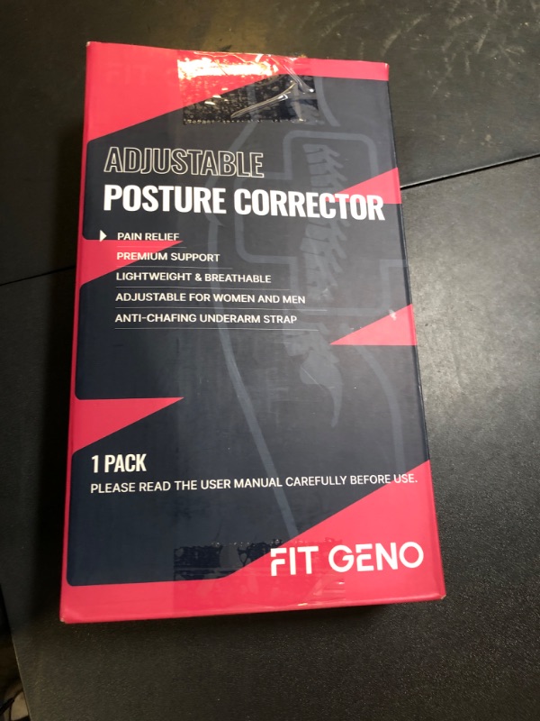 Photo 1 of Fit Geno Posture Corrector for Women Invisilite: Invisible Lightweight Back Brace for Neck Shoulder & Upper Back Pain Relief - Improve Posture Correct Hunchback Slouching Under Clothes Medium/Large