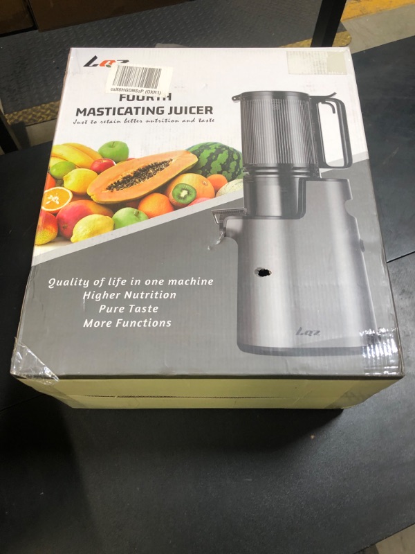 Photo 1 of Cold Press Juicer, Juicer Machines with 5.4" Wide Feed Chute for Juice Extractor, Professional Slow Masticating Juicer for Whole Vegetables & Fruits with High Juice Yield, Easy to Clean (Black)